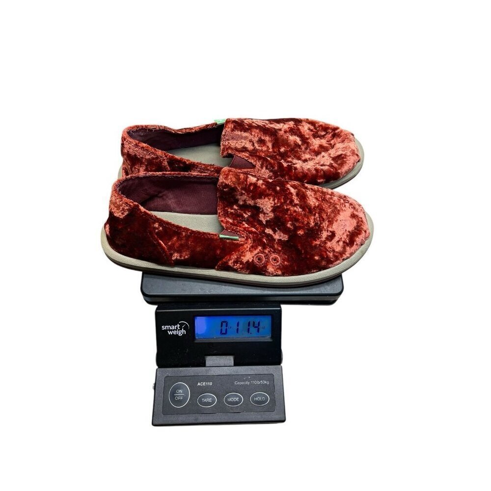 Sanuk Syrah Donna Cruz Velvet Sidewalk Surfer Shoes Women US 8 EUR 39 - Picture 7 of 7